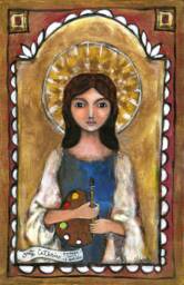 Patron Saint Of Artists, Gift For Catherine, Artists Print, Inspirational Artist Gift, Sacred Creative Space - thumbnail 1
