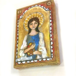 Patron Saint Of Artists, Gift For Catherine, Artists Print, Inspirational Artist Gift, Sacred Creative Space - thumbnail 2