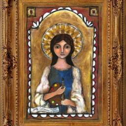 Patron Saint Of Artists, Gift For Catherine, Artists Print, Inspirational Artist Gift, Sacred Creative Space - thumbnail 3