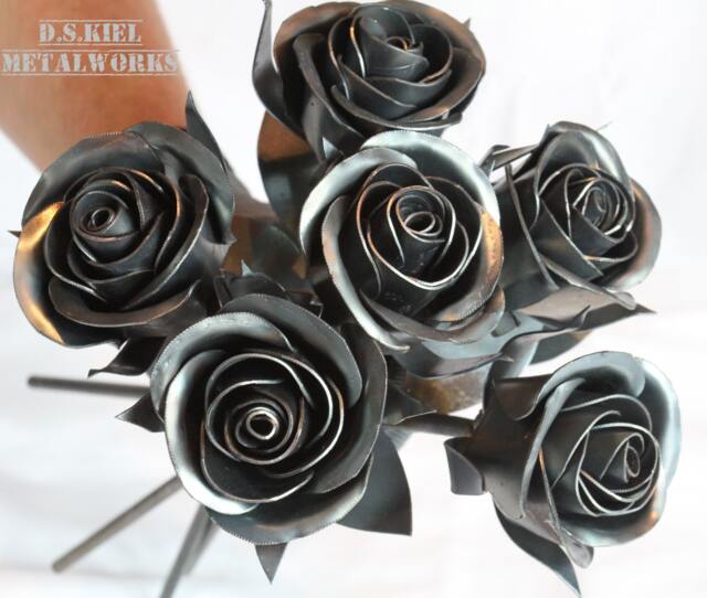 Half Dozen Metal Rose Bouquet, Sixth Anniversary, Iron 11Th 6Th 4Th Anniversary - image 1
