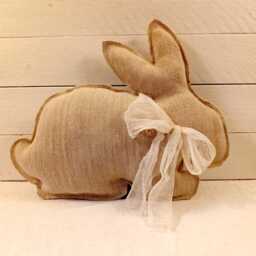 Vintage Grainsack Barnyard Animal Cushions - Pig, Hen & Rabbit - thumbnail 3
