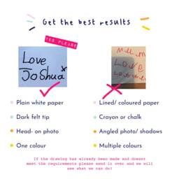 First Day At School Keepsake - Childs Handwriting Banner Wall Hanging Pennant Flag - thumbnail 2
