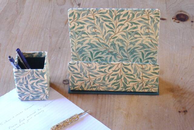 William Morris Letter Rack Willow Green - Office Collection & Stationery Handmade in England - image 1