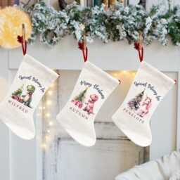Dinosaur Gifts, Christmas Sack, Decor, Sacks, Personalised Stocking, Family Stocking Set, Kids & Baby - thumbnail 2
