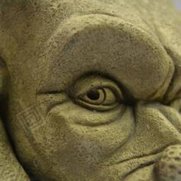 Bert - The Big Grumpy Head Gargoyle Handmade Stone Garden Ornament - thumbnail 2