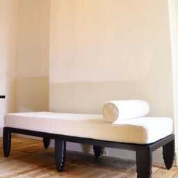 Blackened Oak Boucl?? Day Bed - Luxury Handcrafted UK Furniture Home Decor - thumbnail 3