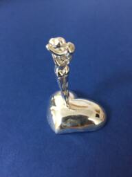 sterling Silver Lover's On Top Of A Heart