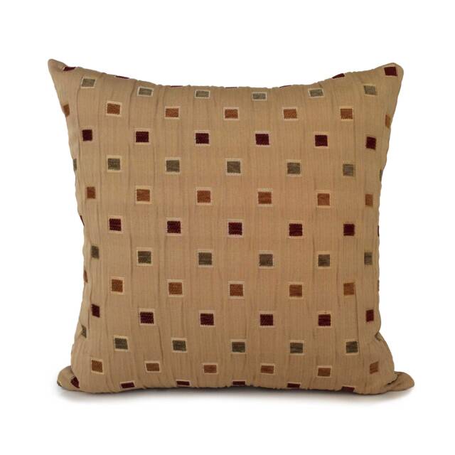 Ocher, Burgundy, Olive Green & Rust Pillow, Throw Pillow Cover, Decorative Cushion Accent Velour Blend - image 1