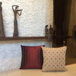Ocher, Burgundy, Olive Green & Rust Pillow, Throw Pillow Cover, Decorative Cushion Accent Velour Blend - thumbnail 4