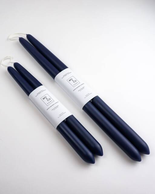 Beeswax Taper Candles Pure Candles, Navy Blue Spring Decor, Easter Table Natural Handmade in Usa - image 1
