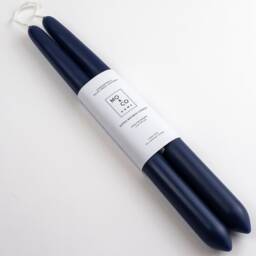Beeswax Taper Candles Pure Candles, Navy Blue Spring Decor, Easter Table Natural Handmade in Usa - thumbnail 2