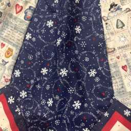 Large Christmas Tree Skirt, Guilted Snowman Dianna Marcum Fabric, Skirt For Real - thumbnail 4