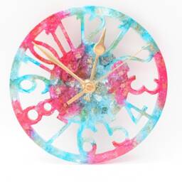 Colour Variety Original Clock, 14.5cm Silent Resin Wall Sweeping Hands. Beautiful & Functional Modern Art. Eco Packaging Option - thumbnail 3