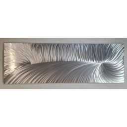 "Abstract Silver Metal Wall Art, Contemporary Home Decor, " - thumbnail 2