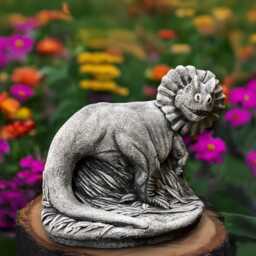 Unique Dragon Statue Concrete Lizard Figurine Cement Aimal Sculpture Gothic Ornament Garden Animal Decoration Handmade Art - thumbnail 3