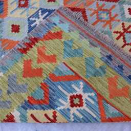 7x10 Tribal Kilim Rug, Afghan Chubi Flatweave Area Brand New Kilim, Maimana Oriental Turkmen Rug For Bedroom, Livingroom - thumbnail 4