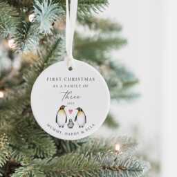 First Christmas As A Family Of 4 Decoration - Keepsake Bauble Gift Ceramic Ornament Baby's - thumbnail 4