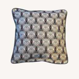 Liberty London Art Nouveau Cotton Cushion Cover Blue, Red, Grey - thumbnail 1