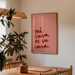 Mi Casa Es Su Print, Colourful Illustration Wall Art, Typography Poster, Print Decor, Hand Drawn Kitchen Unframed - thumbnail 2