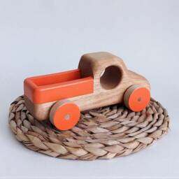 Personalized Wooden Toy Truck - New Baby Gift Natural Nursery Decoration - thumbnail 3