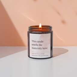 Maternity Leave Gift Candle - Funny New Mum Baby Shower Coworker Leaving Label Only Option - thumbnail 1