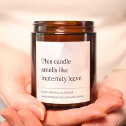 Maternity Leave Gift Candle - Funny New Mum Baby Shower Coworker Leaving Label Only Option - thumbnail 3