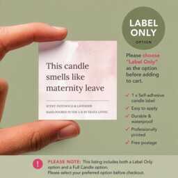 Maternity Leave Gift Candle - Funny New Mum Baby Shower Coworker Leaving Label Only Option - thumbnail 2