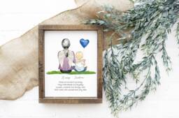 In Heaven, Memorial Print, Loving Memory, Remembrance Gift, Photo Grandmother Sympathy Nana in Heaven - thumbnail 1
