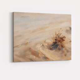 Minimal Abstract Sand Dune Grass Neutral Textured Landscape Canvas Wall Art Print Decor Picture Ready To Hang - thumbnail 4