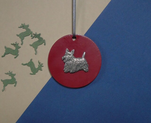 Scottish Terrier Christmas Decoration - Scottie Dog Bauble Lover Gift - image 1