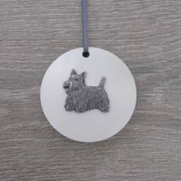 Scottish Terrier Christmas Decoration - Scottie Dog Bauble Lover Gift - thumbnail 2