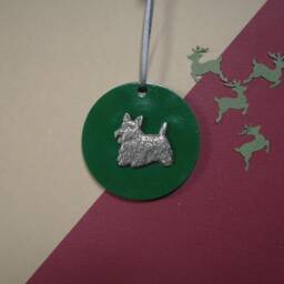 Scottish Terrier Christmas Decoration - Scottie Dog Bauble Lover Gift - thumbnail 3