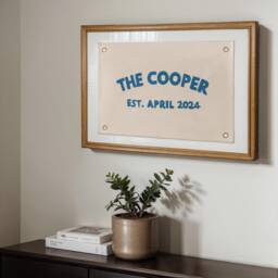 Last Name Flag - Wedding Flag Last Name Marriage Established Wall Art Decor - thumbnail 1