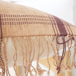 Brown Neutral Tribal Hemp Hand Woven Natural Dye Color Lumbar Pillow Cover - thumbnail 3
