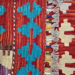 Runner Rug Classic, Handmade Artisan Afghan Turkish, Scandinavian, Navajo, Bohemian, Wool Flatweave Multicolour Kilim 199x62 cm - thumbnail 3