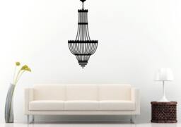 Chandelier Amazing Beautiful Design Wall Decal Vinyl Sticker Mural Room Decor L961 - thumbnail 1