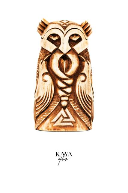 Odin Statue Made From Linden. Original Hand Carved Statuette - image 1