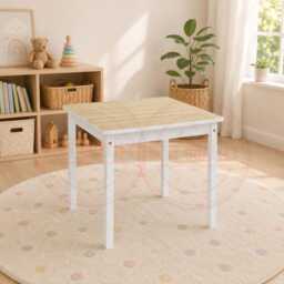 Kids Wooden Table & 2 Chairs Set, Learning Desk, Playroom Furniture, Modern Furniture - thumbnail 3