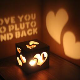 Personalized Gift For Her, Anniversary For Girlfriend, Romantic Bedroom Decor Women, Love You To Pluto & Back Secret Box - thumbnail 2