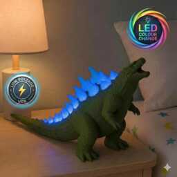 Godzilla Night Light 3D Printed Colour Changing Led Kaiju Lamp With Remote Monster Movie Desk D??cor Unique Gamer Gift For Him - thumbnail 1