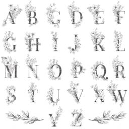 Personalized Monogram Pillow Cover - Botanical Typography Home Decor Housewarming Gift Wedding Throw Accent - thumbnail 3
