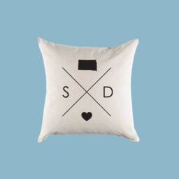 South Dakota Sd Home State Canvas Pillow Or Cover - thumbnail 2