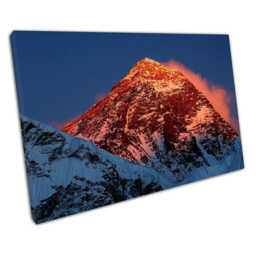 Sunset Over Mount Everest Himalayan Canvas Wall Art For Home & Office Decor - thumbnail 1