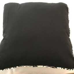 Decorative Pillow - 18 Inches X Throw Black Floral Pattern On White - thumbnail 3
