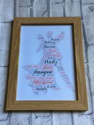 Personalised Typography Word Art, A4 Framed Print, Teacher Gift - thumbnail 1