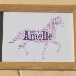 Personalised Typography Word Art, A4 Framed Print, Teacher Gift - thumbnail 3
