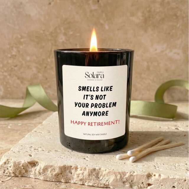 Happy Retirement Scented Soy Candle Gift Set New Chapter, Funny Leaving - image 1