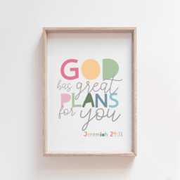 Rainbow Bedroom Prints, Set Of 3 Bible Girls Decor, Nursery Christian Wall Art, Playroom - thumbnail 3