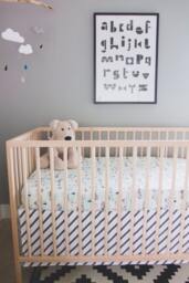 Woodlands Changing Pad Cover - Teepee Baby Bedding, Gray & Mint - thumbnail 3