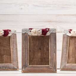 Personalized Family Picture Frame For Wedding Photo, Engraved Rustic Wooden Photo Frame, Memory Table Guest Book Sign - thumbnail 3